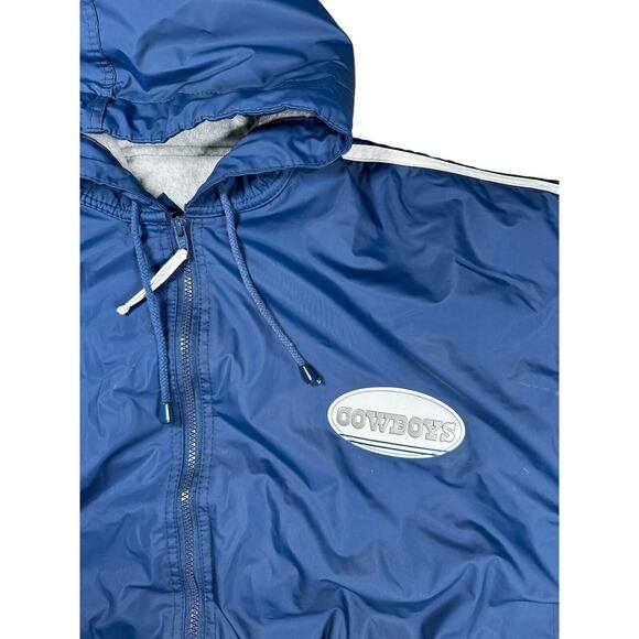 Dallas Cowboys Game Day Rain Jacket Mens Size XL Windbreaker Vintage NFL - Picture 8 of 12